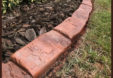 Close up of brick pavers
