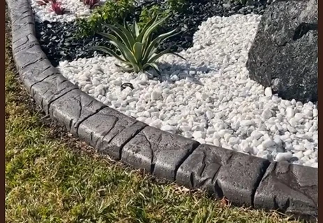 Close up of corner pavers